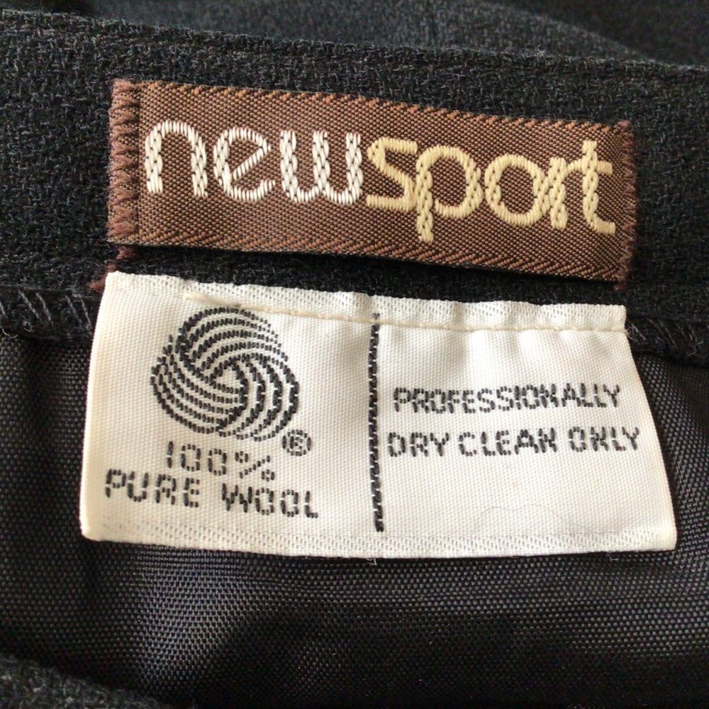 Newsport - Black 100% Wool Fully Lined Skirt - Picture 5 of 6
